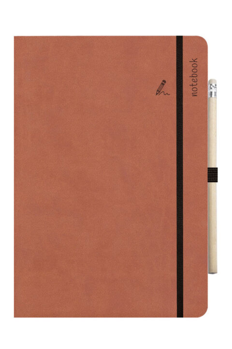 σημειωματάριο με χειροποίητη βιβλιοδεσία, εύκαμπτο, χαρτί λευκό, σελίδες με πεδίο ημερομηνίας, έντονα χρώματα, φάκελος εγγράφων