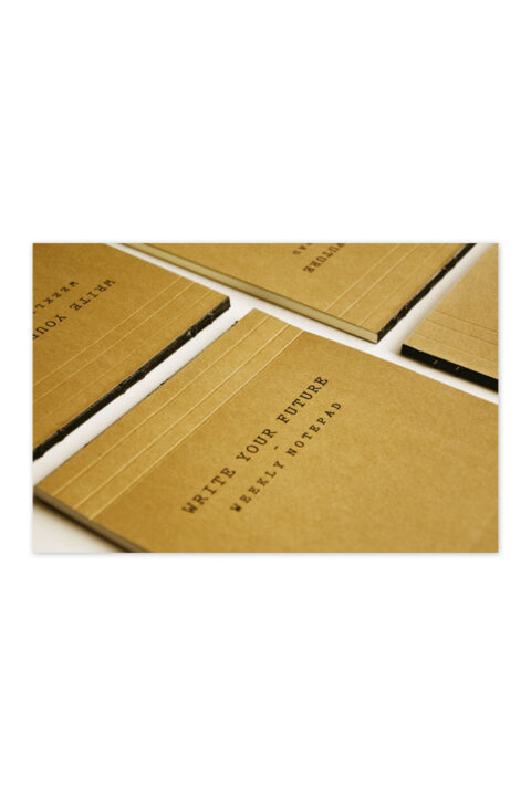 Μπλόκ σημειώσεων οικολογικό με πεδίο για σημειώσεις εβδομάδας, επισήμανση στόχων και σημαντικών, Α4, Β5, βιβλιοδεσία κλωστοραφη με περιστροφή 360 μοίρες